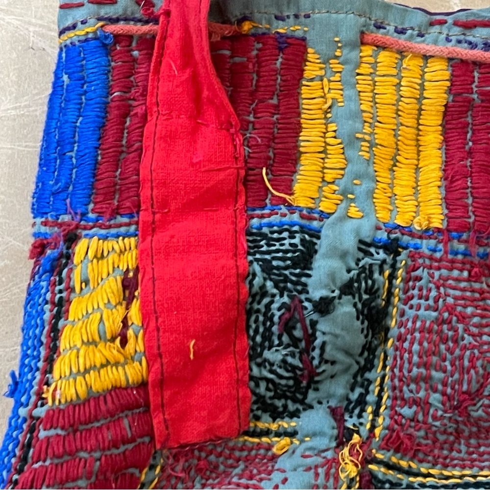Colorful Patchwork Drawstring Bag - Picture 10 of 11